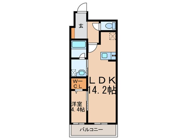 ｳｪﾙﾌﾞﾗｲﾄ博多ｽﾃｰｼｮﾝの物件間取画像